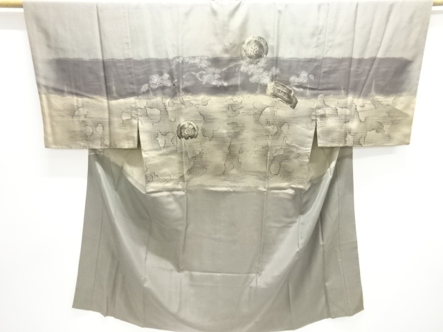 アンティーク　松に文字模様男物長襦袢